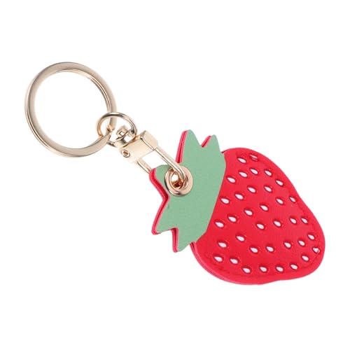 Baluue Cute Strawberry Schlüsselanhänger Mit Kartenhalter Tragbarer Zugangskarten-Schutz Für Damen Stilvolles Und Accessoire Für Schlüssel Und Karten von Baluue