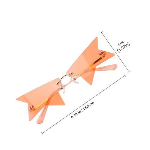 Baluue Extravaganter Randloser Party sonnenbrille Damen Herren Kreative Modebrille für Urlaub Kostüm Fotorequisit Langlebig Leicht von Baluue