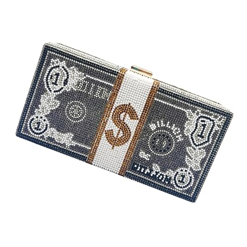 Baluue Fashionable Damen Clutch Abendtasche mit Funkelndem Strassdesign Handtasche für Party Hochzeit und Festliche Anlässe Langlebiges Material Geschenkidee von Baluue