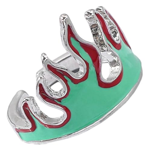 Baluue Flammenring aus Metall Verstellbarer Offener Fingerring für Damen und Herren Kreativer Hip hop Schmuck Langlebiger und Robuster Modeschmuck für Individuellen Stil Baluue Flammenring aus Metall Verstellbarer Offener Fingerring für Damen und Herren Kreativer Hip hop Schmuck Langlebiger und Robuster Modeschmuck für Individuellen Stil von Baluue
