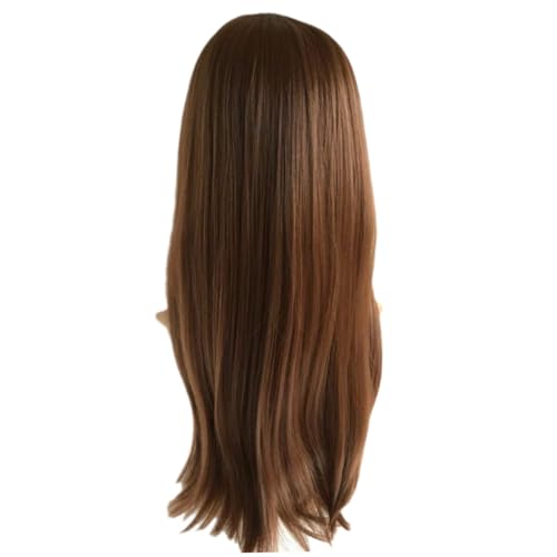 Baluue Langes Glattes Haar-volumen-wig Mit Air Für Frauen Und Mädchen Mittellange Braune Perücke Für Cosplay Und Besondere Anlässe Natürlicher Look Handgefertigt Anpassbar von Baluue