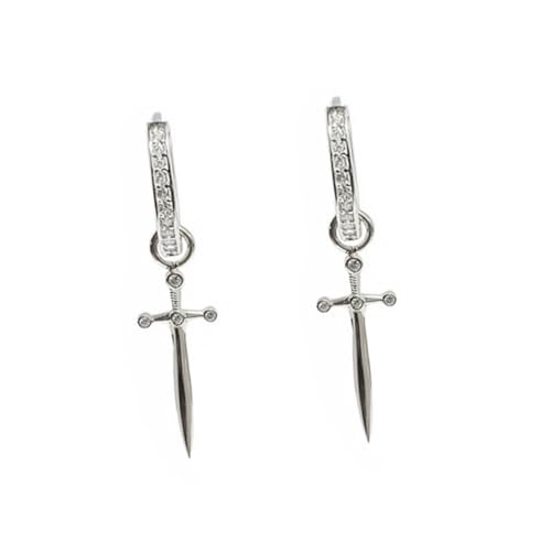 Baluue Funkelnde Hängende Creolen Ohrschmuck mit Strasssteinen Nickel Bleifrei Modische Loop Earrings für Frauen Leicht Kombinierbar für Party Festival Geschenk von Baluue