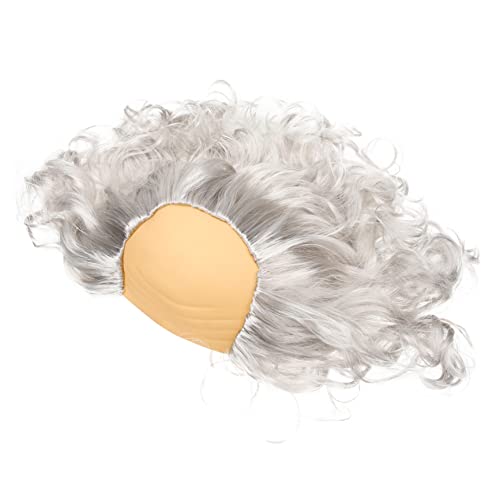 Baluue Funny Glatze Perücke für Erwachsene Naturgetreue Weiße Haar Perücke mit Feinen Details Langlebig und Geeignet für Cosplay Party Kostüm Opa Verkleidung von Baluue