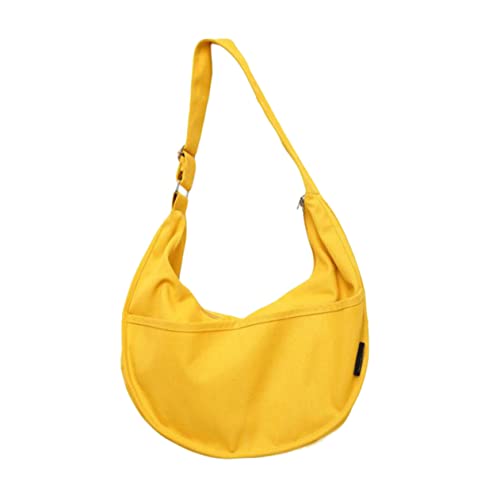 Baluue Gelbe Canvas Umhängetasche Damen Schultertasche Crossbody Bag Langlebig Alltag Shopping Schule Reise Modisch Robust Geeignet für Frauen Mädchen von Baluue