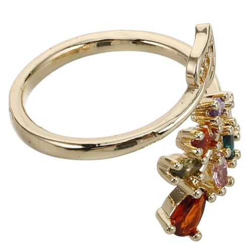 Baluue Geometrischer Damenring mit Mikropavé Zirkonia Leichter Eleganter Vielseitiger Schmuck für Alltag und Besondere Anlässe Modischer Nature style von Baluue