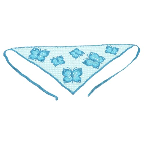 Baluue Gehäkeltes Haarbandana Mit Schmetterlings-print Kopftuch Für Damen – Dreieckstuch Aus Seide Mütze Für Den Frühling von Baluue