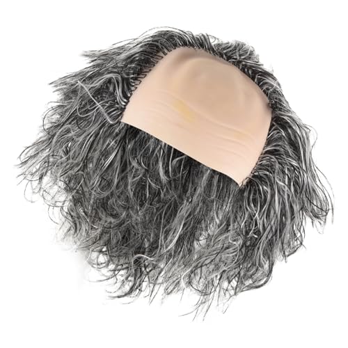 Baluue Perücke Alter Mann Glatze Perücke Für Männer Cosplay Halloween Kostüm Wissenschaftler Kostüm Zubehör von Baluue