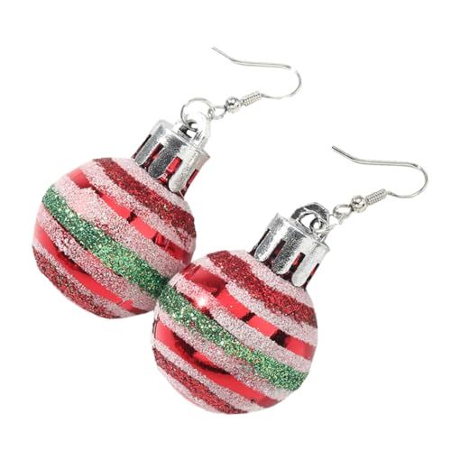 Baluue Glitzernde Weihnachtskugel Ohrringe mit Pailletten Leichte Baumelnde Ohrhänger Modischer Schmuck für Damen Festliche Weihnachtsaccessoires für Alltag und Feierlichkeiten von Baluue