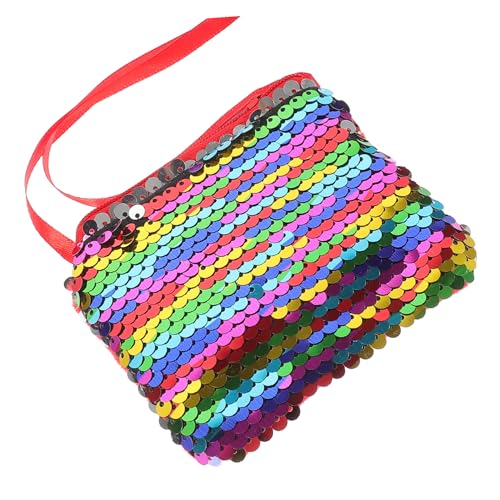 Baluue Glitzernde mit Pailletten Kleine Crossbody Geldbörse Leichte Portemonnaie für Party Kompakt und Bunt für Mädchen und Alltag von Baluue