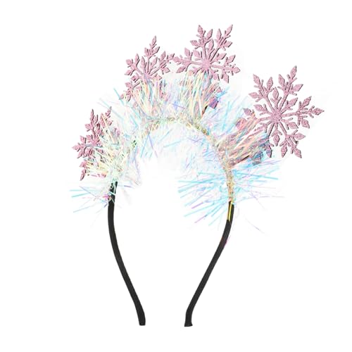 Baluue Glitzerndes Schneeflocken Haarband mit Zarten Silbernen Schneeflocken Leichtes Weihnachts Haarreif für Mädchen Festliches Haar Accessoire für Winter und Weihnachtsfeiern von Baluue