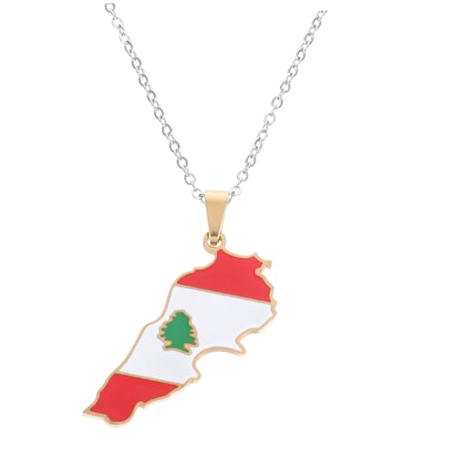 Baluue Goldene Libanon Karte Halskette Edelstahl Anhänger Schmuck Unisex Handgefertigt Langlebig Komfortabel Modisch Für Frauen Männer Baluue Goldene Libanon Karte Halskette Edelstahl Anhänger Schmuck Unisex Handgefertigt Langlebig Komfortabel Modisch Für Frauen Männer von Baluue