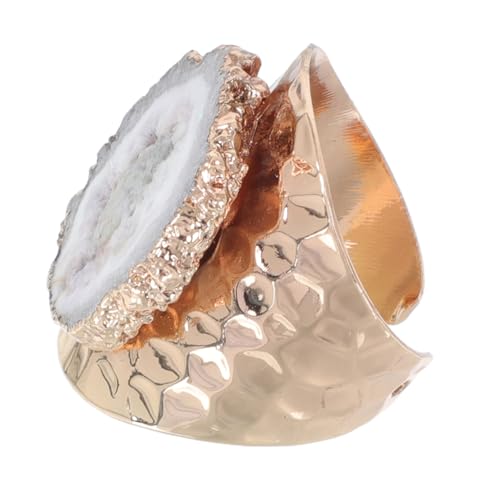 Baluue Goldplattierter Damenring mit Unregelmäßigem Natürlichem Dekorativer Fingerschmuck Modischer Schmuck für Besondere Anlässe und Geschenkideen von Baluue