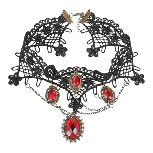 Baluue Gothic Spitzen Choker Halskette Halloween Schmuck Vintage Spitze Vampir Cosplay Accessoire Party Schmuck für Baluue Gothic Spitzen Choker Halskette Halloween Schmuck Vintage Spitze Vampir Cosplay Accessoire Party Schmuck für von Baluue