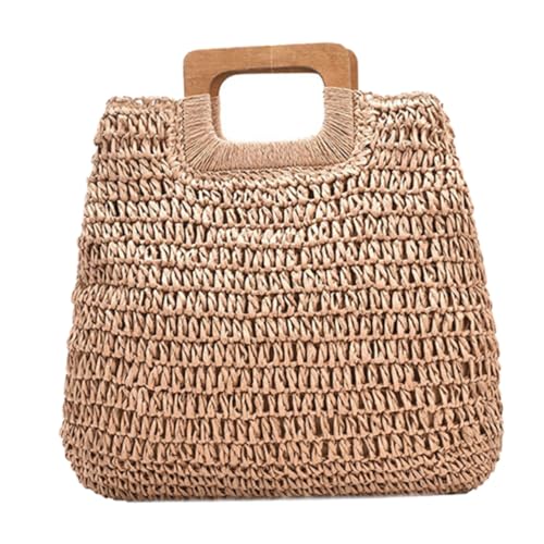 Baluue Große Kapazität Strandtasche Damen Handgehäkelt Sommer Tasche Boho Stil Leichte Einkaufstasche Für Alltag Freizeit und Party von Baluue