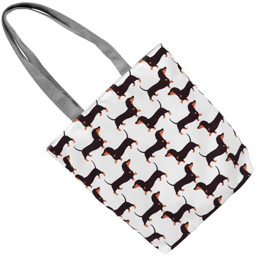 Baluue Große Kapazität Tote Bag Damen Schultertasche Polyester Handtasche mit Süßem Dackelmotiv Robuste Einkaufstasche Vielseitig Einsetzbar Komfortabel und Strapazierfähig Praktisches von Baluue