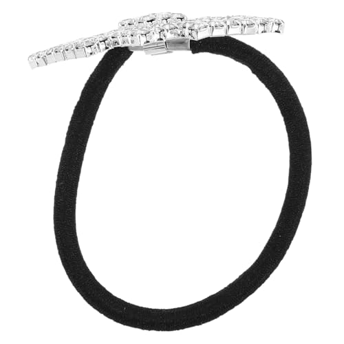 Baluue Große Ponytail Holder mit Funkelnden Strasssteinen Elastische Gothic Haarbänder für Damen Minimalistisches Design Vielseitig Einsetzbar Fester Sitz für Haartypen Modischer von Baluue