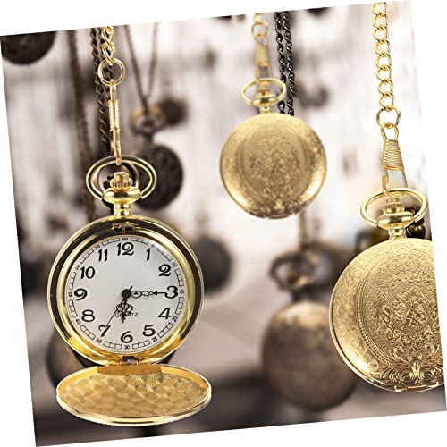 Baluue Große Retro Taschenuhr mit Gravur Anhänger Goldfarbene Legierung Quarzwerk für Präzise Robustes Material Stilvolle Halskette für Herren und Damen zu Weihnachten und Geburtstag Baluue Große Retro Taschenuhr mit Gravur Anhänger Goldfarbene Legierung Quarzwerk für Präzise Robustes Material Stilvolle Halskette für Herren und Damen zu Weihnachten und Geburtstag von Baluue