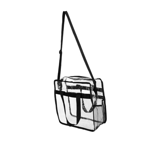 Baluue Große Transparente PVC Reisetasche mit Verstellbarem Schultergurt Durchsichtige Kultur Make up Tasche Wasserabweisend Vielseitig für Reise Strand und Record Storage von Baluue