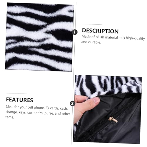 Baluue Große Zebra muster Plüsch Schultertasche Damen Weiche Crossbody Handtasche mit Magnetverschluss Modische Umhängetasche für Alltag Reisen Shopping Vielseitig Verwendbar Langlebiges von Baluue