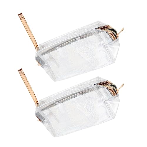 Baluue Großes Fassungsvermögen Kosmetiktasche Mit Zugetui Weit Geöffnete Tasche Mit Griff Glitzertasche Für Damen von Baluue