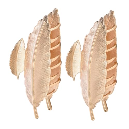 Baluue 2stücke Blattförmige Haarspange Metall Haarclip Schmuck Für Frauen Haarschmuck Haarspangen Zubehör Für Party Hochzeit Alltag von Baluue