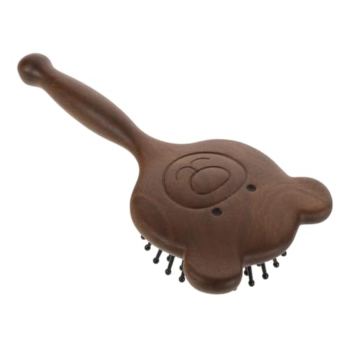 Baluue Niedlicher Bär Holz Haarbürste Massagekamm Für Lockiges Haar Kopfhautpflege Tragbar Aus Natürlichem Holz Entwirrend Für Männer Und Frauen von Baluue