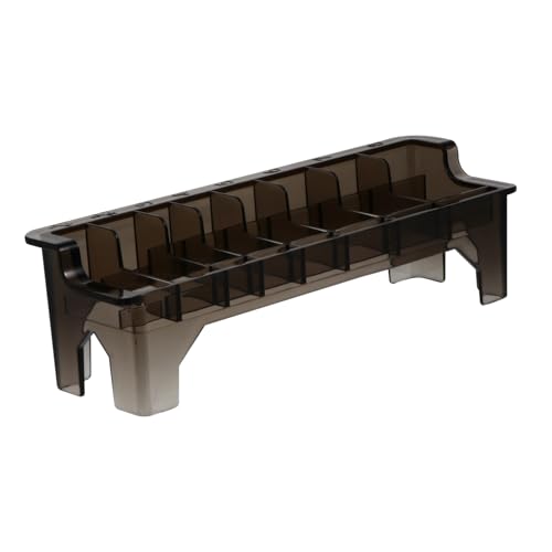 Baluue Haarschneidekamm Aufbewahrungsbox 8 Gitter Organizer Führungskamm Etui Behälter für Elektrische Haarschneidemaschine Tragbar Grau für Friseure und Zuhause von Baluue