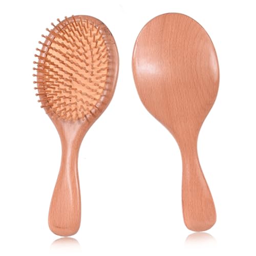 Baluue -Haarkamm Kissen Massagekamm Kissenhaarbürste Kissenkamm aus Holz Bambus von Baluue