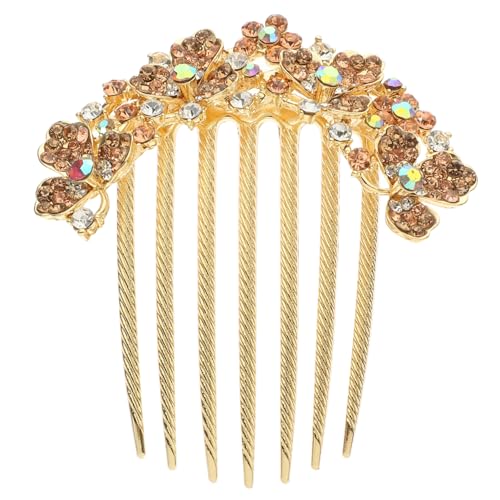 Baluue Haarkamm Mit Strass Für Frauen Eleganter Steckkamm Für Braut Und Hochzeitsgäste Champagnerfarbe Vielseitig Einsetzbar Für Feiern Partys Und Fotoshootings von Baluue