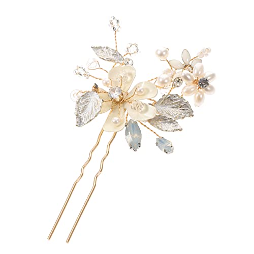 Baluue Braut Haarschmuck Mit Perlen Und Blüten U-förmiger Haarnadel Für Hochzeiten Elegante Haaraccessoires Für Besondere Anlässe Romantisches Design Für Brautmode von Baluue