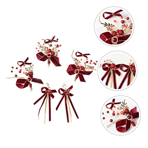 Baluue Haarnadel Ohrringe Mit Schleife Haarspange Set Schmuck Für Hochzeit Party Und Andere Anlässe Chic Süß Look Für Verschiedene Frisuren von Baluue