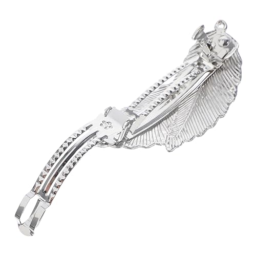 Baluue Vintage Haarklammer Aus Metall Blattform Elegante Haarschmuck Für Damen Für Hochzeiten Partys Und Alltag Stabil Und Praktisch Silberne Farbvariante von Baluue