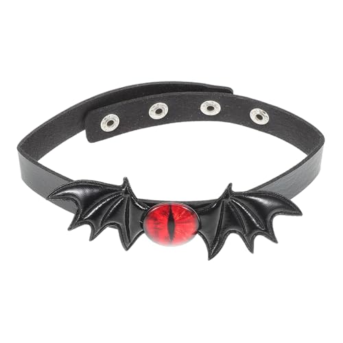 Baluue Halloween PU Fledermaus Verstellbar Gothic Style Party Schmuck Schwarzes Cosplay Accessoire Für Damen von Baluue
