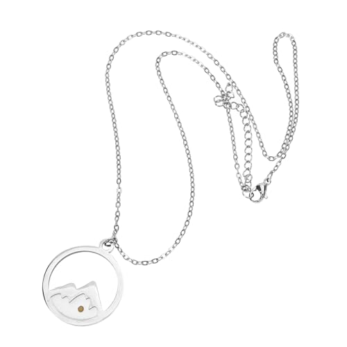 Baluue Halskette Damen Edelstahl Berg Anhänger Leichtes Schmuckstück Statement Schmuck für Frauen Alltag Geschenkidee von Baluue