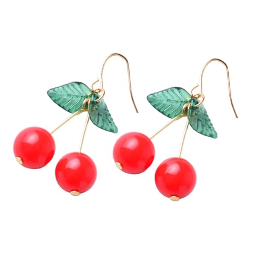 Baluue Handgefertigte Kirschförmige Ohrstecker Leichtgewichtige Ohranhänger Damen Schmuck Geschenkidee Muttertag Hochzeit von Baluue