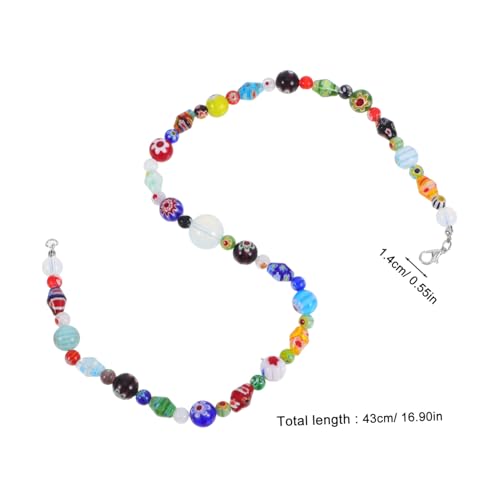 Baluue Handgefertigte Muranoglas Halskette Damen mit Opal glasperlen Modisches DIY Schmuckstück Langlebig und Einzigartig Vielseitig für Alltag und Besondere Anlässe Geeignet von Baluue