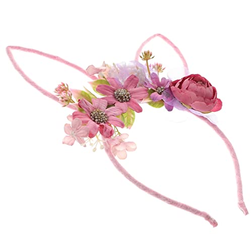 Baluue Bunny Ohren Haarreif Für Mädchen Verstellbares Kostüm-stirnband Mit Blumendesign Für Partys Karneval Und Cosplay Leichte Und Bequeme Kopfbedeckung von Baluue