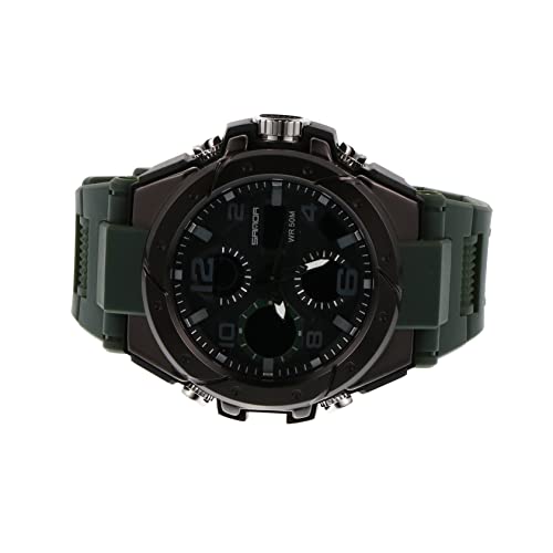 Baluue wasserdichte Quarzuhr Für Mann Mit Alarm Und Wochenkalenderfunktion Stoßfest Leuchtmodus Für Nachtansicht Ergonomisch Am Handgelenk Tragbar Für Sport Reisen Und Klettern von Baluue