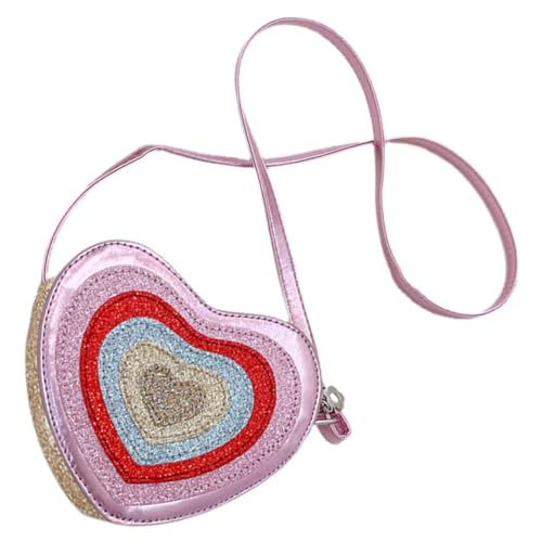 Baluue Herzförmige Umhängetasche für Mädchen Leichte Pu Schultertasche mit Trendigem Design Langlebig Vielseitig Einsetzbar als Crossbody Wallet für Alltag und Freizeit von Baluue