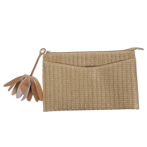 Baluue Imitation Straw Purse Damen Clutch Handtasche Sommer Strandtasche Große Kapazität Langlebig Für Party Shopping Reise Freizeit von Baluue