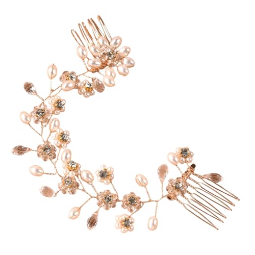 Baluue Braut Haarschmuck Handgemachter Wasserfall Haarreif Mit Perlen Und Kristallen Für Hochzeiten Brautjungfern Und Besondere Anlässe Haarspange Für Damen von Baluue
