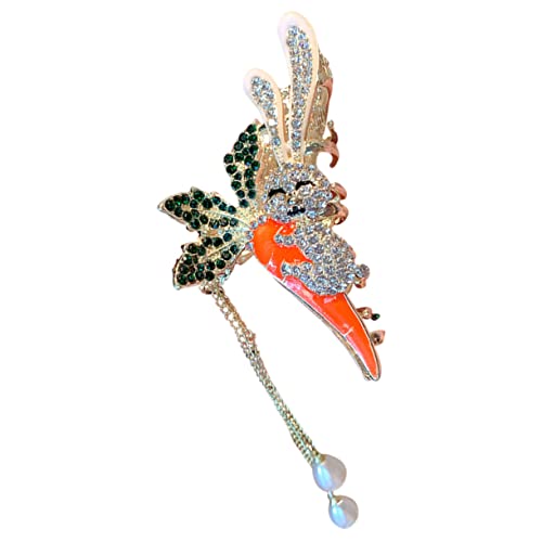 Baluue Haarclip Mit Kaninchen Und Karotte Dekorative Haarspange Mit Quaste Perfektes Accessoire Für Partys Und Festlichkeiten Für Und Mädchen von Baluue