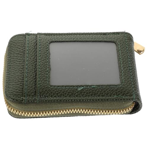 Baluue Kartenetui mit Reißverschluss Klein und Kompakt Multifunktionaler Kartenhalter für Kreditkarten und Münzen RFID blockierend Leichte Kartenmappe in Dunklem Grün für Damen und von Baluue