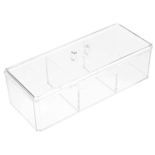 Baluue Multi-funktionale Schmuck Und Kosmetik-organizer Box Mit Deckel Transparente Desktop Aufbewahrungslösung Für Make-up Schmuck Und Kleine Gegenstände von Baluue