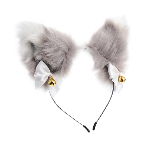 Baluue Fuchs Stirnband Mit Glöckchen Flauschiges Tierohr-haarband Haarband Für Party Und Kostüm Bequemer Stoffkopfschmuck Für Frauen Und Mädchen von Baluue