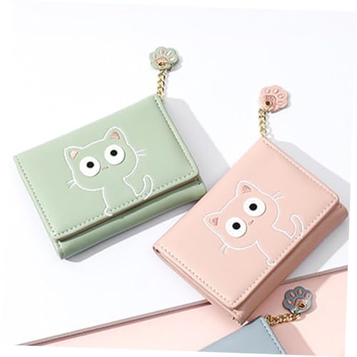 Baluue Kleine Damen Geldbörse mit Niedlichem Katzenmotiv Leichte Pu Geldbeutel mit Münzfach und Kartenhalter Kompakt und Langlebig für Reisen und Alltag Praktisches Portemonnaie von Baluue