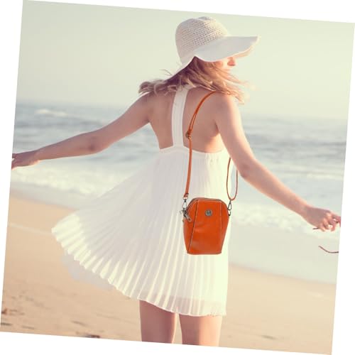 Baluue Kleine Handytasche Crossbody Umhängetasche Struktur Mini Geldbörse mit Großem Fassungsvermögen für Handy Schlüssel Geldbeutel Braun Praktisch Modisch von Baluue