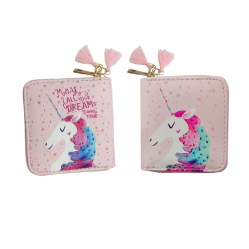 Baluue Kleine PU Zipper Geldbörse mit Cartoon Einhorn Muster Süßes Leichtes Portemonnaie für Mädchen Langlebiges Kurzformatiges Lederportemonnaie für Alltag und Reisen Baluue Kleine PU Zipper Geldbörse mit Cartoon Einhorn Muster Süßes Leichtes Portemonnaie für Mädchen Langlebiges Kurzformatiges Lederportemonnaie für Alltag und Reisen von Baluue