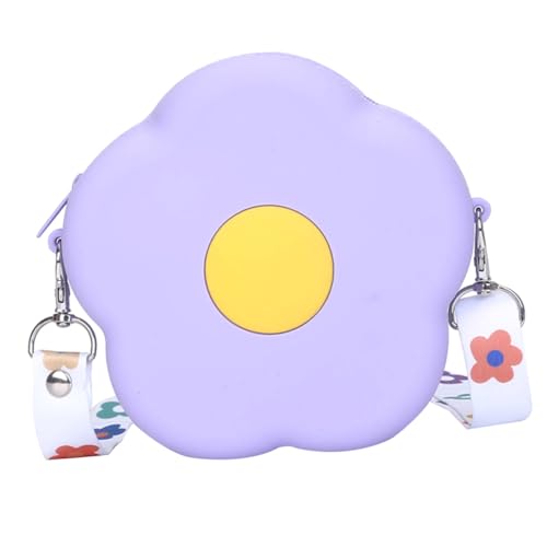 Baluue Kleine Silikon blumentasche mit Verstellbarem Schultergurt Leichte Crossbody Umhängetasche Wasserabweisend und Farbenfroh als Münzgeldbeutel für Damen und Mädchen von Baluue