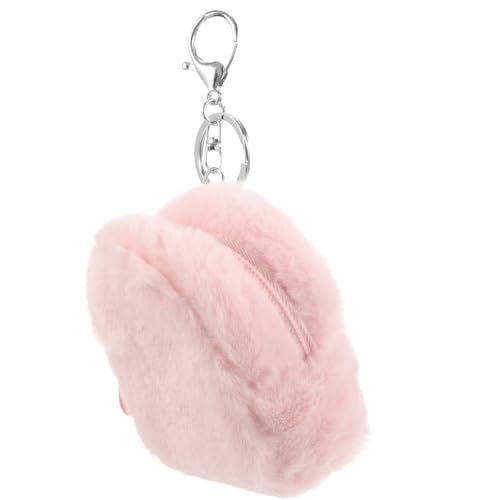 Baluue Kleiner Plüsch Geldbeutel für Mädchen Mini Münzbeutel Flauschigem Material mit Schlüsselring für Unterwegs Süßes Accessoire von Baluue